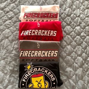 Firecracker softball t-shirt set